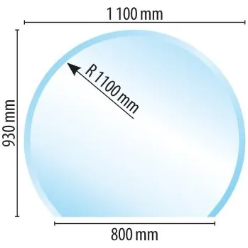Krbová kamna Sklo pod kamna typ I3, Ø 1100 x 6 mm + doprava zdarma!