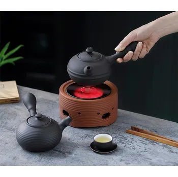 Konvice na čaj Yixing fialová hlína velkokapacitní čajová konvice - Dlouhá rukojeť se závitem 2