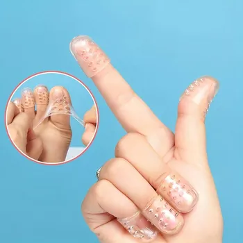 Cyklistické návleky Ochranné silikonové návleky na prsty (transparent), 10 ks