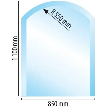 Krbová kamna Sklo pod kamna typ B4, 1100 x 850 x 8 mm + doprava zdarma!