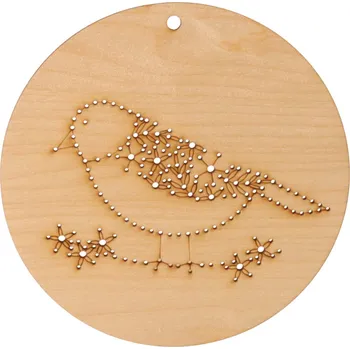 Dřevěná hračka Dřevěná vyšívací předloha - ptáček