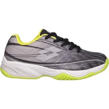 Dětská sportovní obuv Juniorská tenisová obuv Lotto MIRAGE 300 ALR JR 30 Černá, Šedá, Žlutá, Bílá