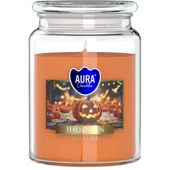 Svíčka Vonná svíčka ve skle s víčkem Halloween 500g 100 hodin SND99-466 Aura