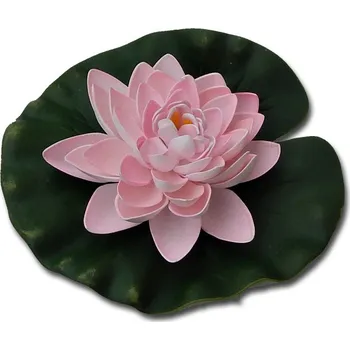 Zahradní dekorace Dekorace zahradní leknín plovoucí růžový (leknínový květ pro jezírko do zahrady jezírka)