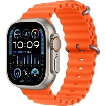 Chytré hodinky Apple Watch Ultra 2 49mm Titanium/Orange Ocean Band MREH3CS/A