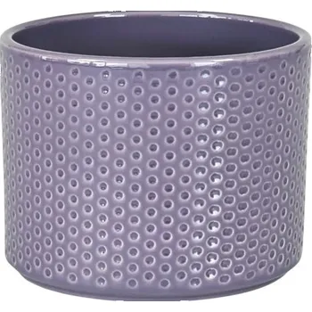 Obal na květináč Obal na květináč keramický Dickob Pillar Spot Ø 13,6 x 11,8 cm lesklý fialový