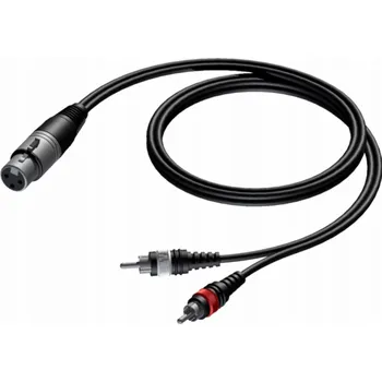 Audio kabel Kabel Procab CAB704/3 XLR samice na 2 x RCA/Cinch samec 3 m