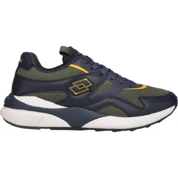 Pánské tenisky Pánské volnočasové boty Lotto SIRIUS 95 AMF 45 Tmavě modrá, Tmavě zelená, Bílá, Žlutá