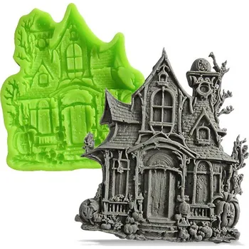 Jedlá dekorace na dort Silikonová formička strašidelný dům