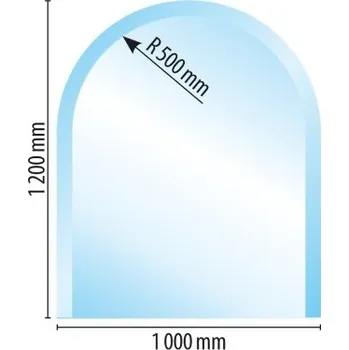 Krbová kamna Sklo pod kamna typ F1, 1200 x 1000 x 8 mm + doprava zdarma!