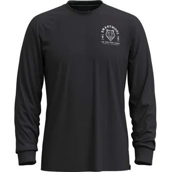 Pánské triko Smartwool BEAR STARE GRAPHIC LONG SLEEVE TEE M Černá, Bílá