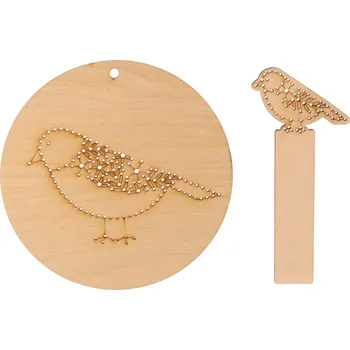 Dřevěná hračka Dřevěné vyšívací předlohy - ptáčci