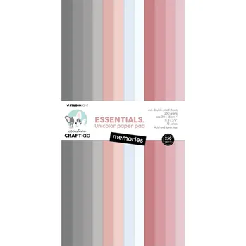 Studio Light Blok barevných papírů Studio Light "Memories", 15x30 cm, 24 l. - Vintage