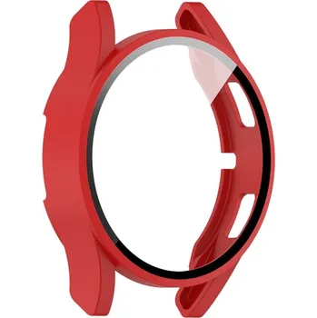 Příslušenství k chytrým hodinkám VSECHNONAMOBIL 89197 PC FULL COVER Plastový kryt se sklem pro Samsung Galaxy Watch FE červený