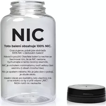 Lahev s víčkem a textem 100% nic v dárkovém balení 11,5 x 6,3 cm Žertovný předmět Lahev s víčkem a textem 100% nic v dárkovém balení 11,5 x 6,3 cm