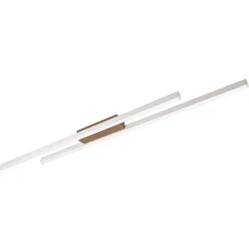 Trio Leuchten R67882176 ODIO - Stropní šedé lineární svítidlo, 22W, 110cm (Moderní stropní lustr s teplou barvou světla v šedé a kávové barvě)