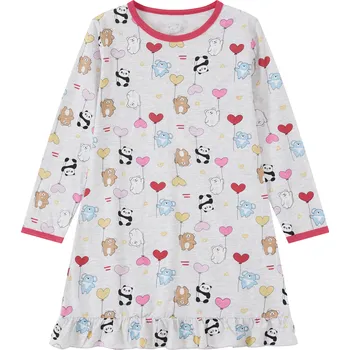 Dívčí pyžamo Dívčí noční košile - Wolf S2483, světle šedý melír Barva: Šedá, Velikost: 110