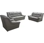 Kožená sedací souprava DUBAJ LUX 3+2+1, šedá (u-25)