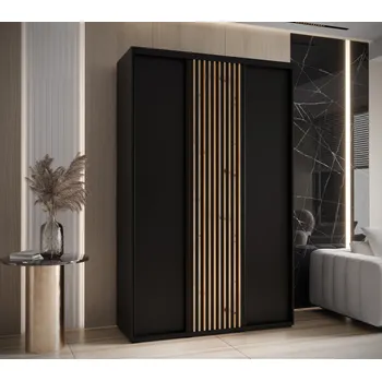 Šatní skříň Šatní skříň Sapporo 1 - hloubka 60 cm Barva korpusu: Černá, Rozměry: 100 cm, Dveře: Bílá