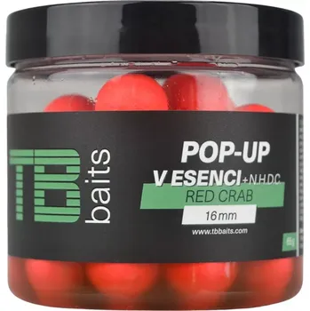 Nástraha TB Baits Pop-Up Red Crab – plovoucí boilie s krabí esencí, NHDC sladidlem a tekutými atraktory