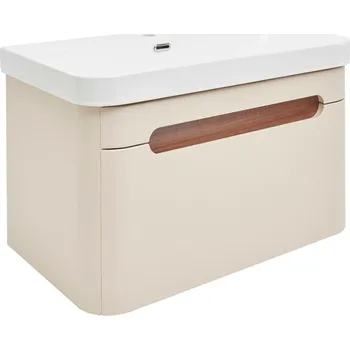 Koupelnový nábytek SAT Koupelnová skříňka s umyvadlem SAT Fusion 77,5x43x45 cm pískově béžová mat SATFUSION80BEU SATFUSION80BEU