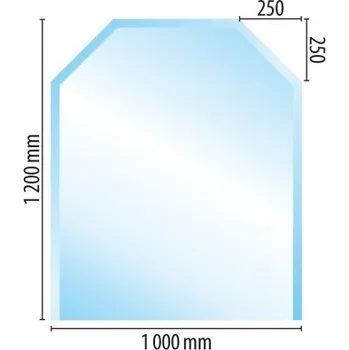Krbová kamna Sklo pod kamna typ C1, 1200 x 1000 x 6 mm + doprava zdarma!