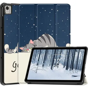 Pouzdro na tablet VSECHNONAMOBIL 57292 ART Zaklápěcí obal Nokia T21 LAZY CAT