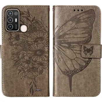Příslušenství pro tablet VSECHNONAMOBIL 54833 ART BUTTERFLY Peněženkový kryt ZTE Blade A52 šedý
