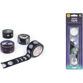 Kancelářské lepidlo Washi páska Vesmír 4 ks