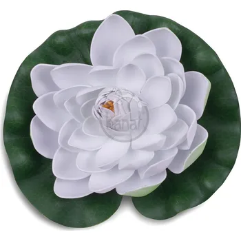 Zahradní dekorace Dekorace zahradní leknín plovoucí bílý (leknínový květ pro jezírko do zahrady jezírka)