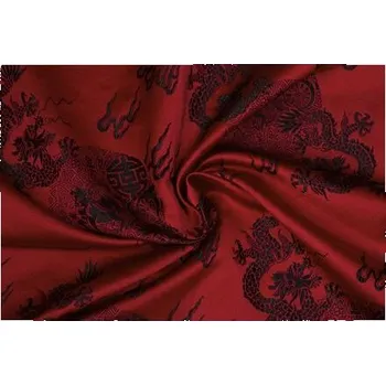 Čínský brokát s drakem, černo-červený, sartor.cz