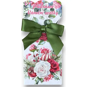 Koupelová kosmetika Soap Vánoční mýdlo balené s mašlí PŘEKRÁSNÉ VÁNOČNÍ SVÁTKY - 90 g