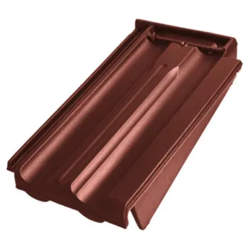 betonová krytina BRAMAC Taška krajní pravá Granát 13 glazura červenohnědá