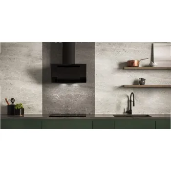 Digestoř Vertikální nástěnný komínový odsavač par Eco Duo Glass Black