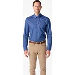 CityZen CHICO – Pánská elegantní košile, tmavě modrá vzor lístky 43