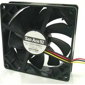Počítačové chlazení Sanyo DenkiAxiální ventilátor 24 V DC DC, průtok vzduchu: 49.8m³/h 960mW40mA, 92 x 92 x 25mm