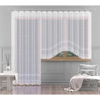 Záclona Hotová záclona nebo balkonový komplet, Madison, bílá