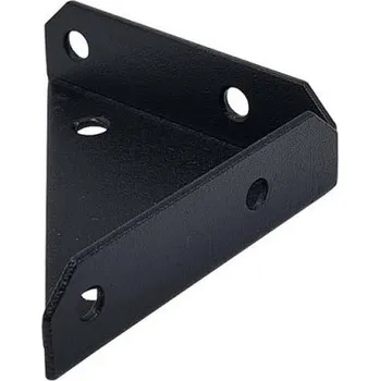 Nábytkové kování Rohovník bednový 75x75x20 černý Černá