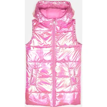 Dívčí bunda GATE Prodloužená holografická vatovaná vesta 3Y 824-0222/62