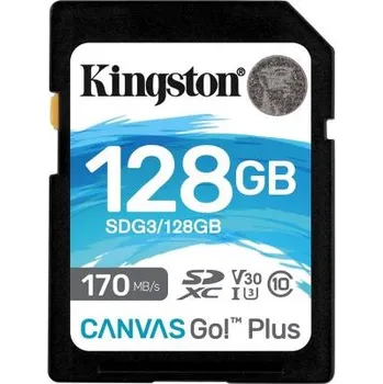 Paměťová karta Karta SD SDXC 128 GB Ne 3D TLC Kingston, řada: Canvas Go! Plus -25 → plus 85°C