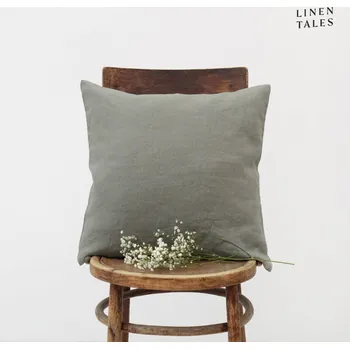 Povlak na polštářek Lněný povlak na polštář 50x50 cm Khaki – Linen Tales ID_1631980