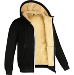 Pánská bunda s podivnou s beránku Barva: Černá, Velikost: 3XL