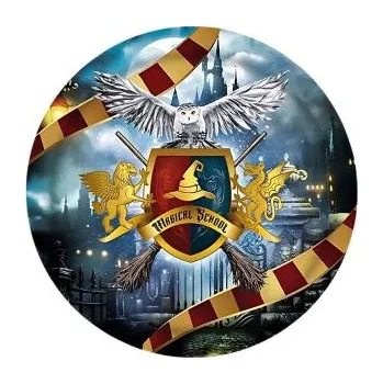 Talíř Papírové talíře čaroděj - kouzelník HARRY - 6 ks - 23 cm