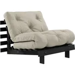 sofa ROOTS natural pine (pohovka z borovice) karup black Night 90*200 cm linen 914