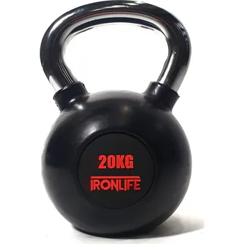 Kettlebell IRONLIFE 20 kg, pogumovaný
