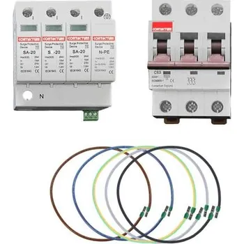 Přepěťová ochrana Přepěťová ochrana 3fázová 40kA Lišta DIN, rozsah: Souprava svodiče přepětí