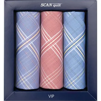 Látkový kapesník SCANquilt dámské kapesníky VIP 3 ks L74 barevná L74 dámské