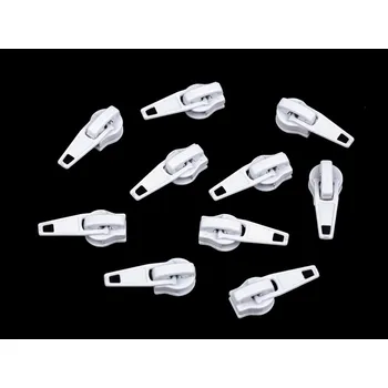 Zip Jezdec ke spirálovým zipům No 5 typu POL - bílá (10 ks)