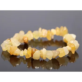 Náramek Magieprirody.cz Náramek sekaný - Jadeit žlutý - tromlovaný - #790 - z přírodních kamenů