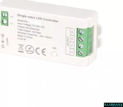 RF přijímač 036S, 12A, 2,4GHz přijímač pro jednobarevné LED pásky 12A (036S)